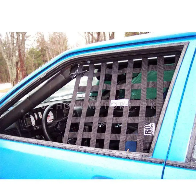 Safety Car Window Net Racing Drifting Rally - Black - Car Window Net Protector 2