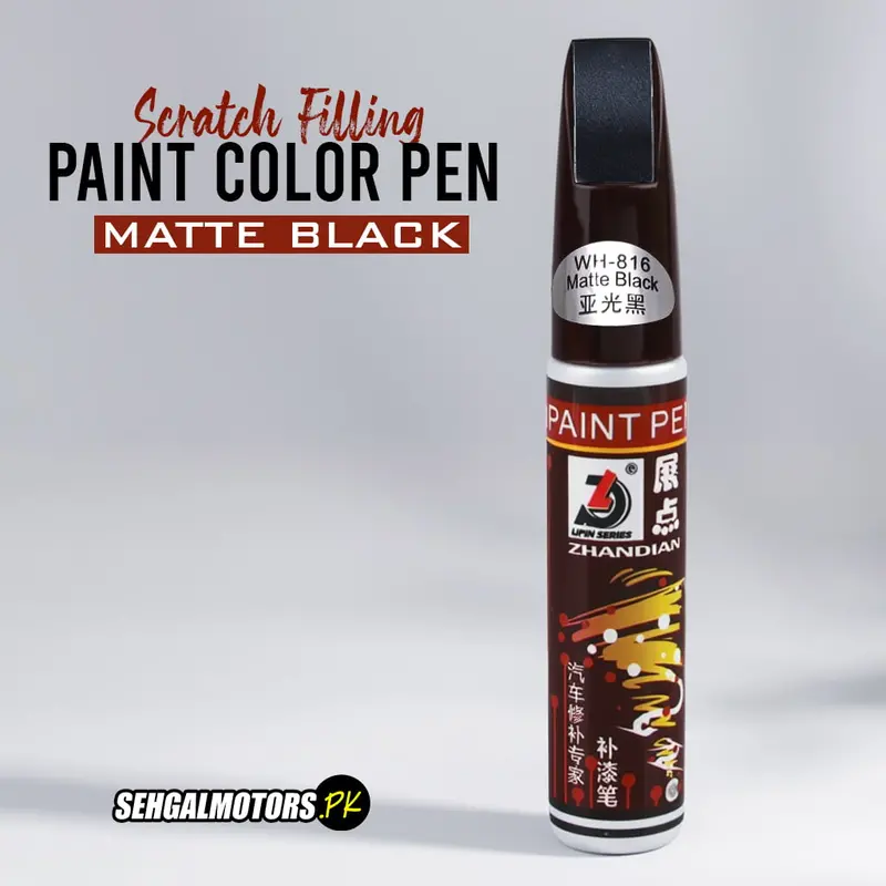 Scratch Filling Paint Color Pen Matte Black - Wh-816 - Car Touch-Up Repair 1
