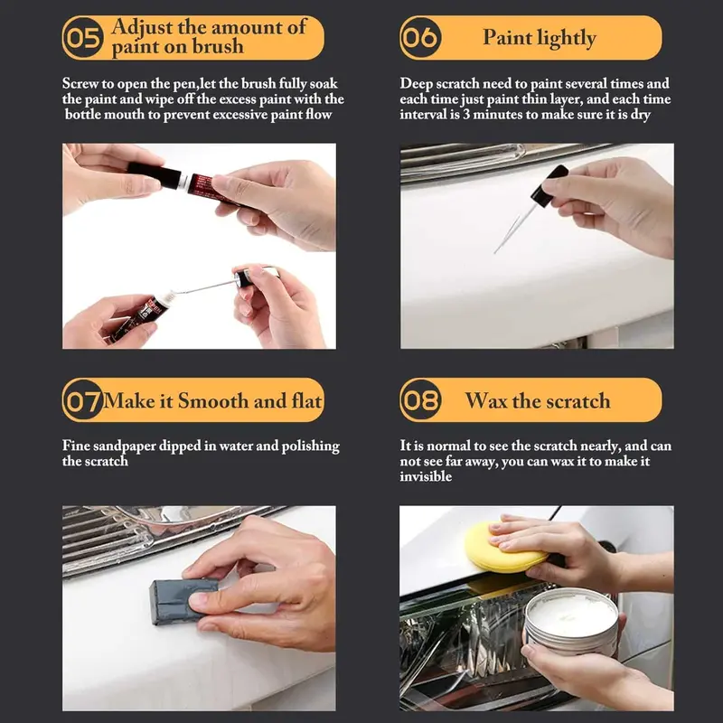 Scratch Filling Paint Color Pen Polar White - Car Scratch Lp-862 2