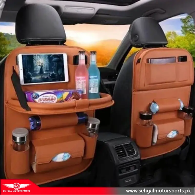 Seat Organizer Leather Brown 1