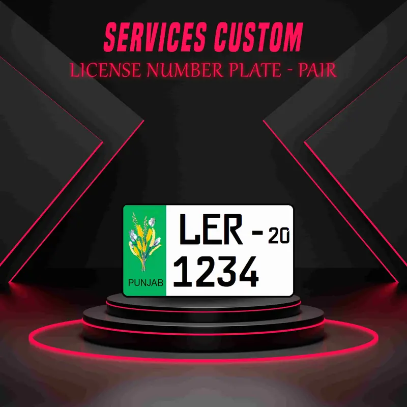 Services Custom License Number Plate - Pair 1