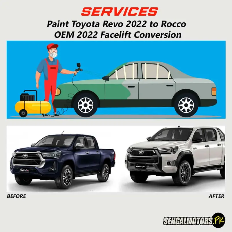 Services - Paint Toyota Revo 2022 To Rocco Oem 2022 Facelift 1