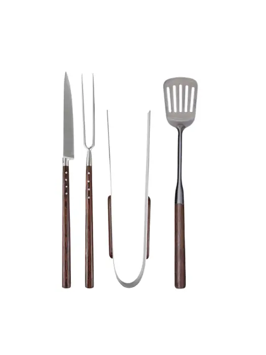 Set Barbecue  (4 Pièces Avec Étui Cuir) - Laguiole En Aubrac 1