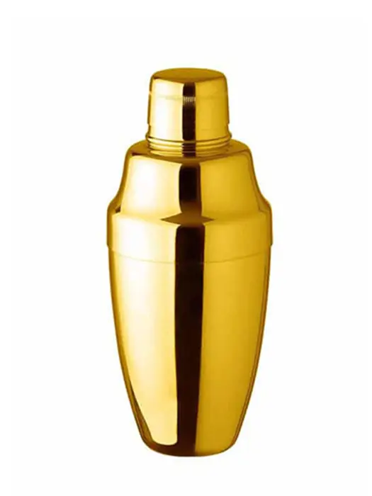 Shaker À Cocktail Cobbler Plaqué Or 360Ml- Yukiwa 1