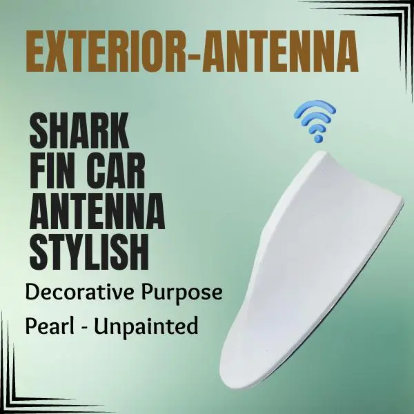 Shark Fin Car Antenna Stylish Decorative Purpose Pearl - Unpainted 1