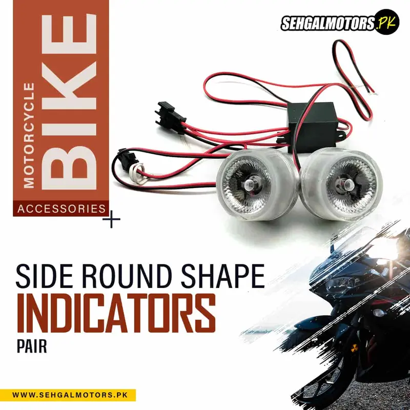 Side Indicators Round Shape For Motorcycle Bike Pair Sq899 1