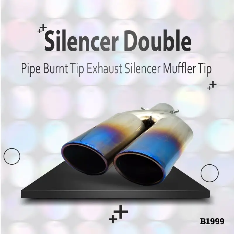 Silencer Double Pipe Burnt Tip Exhaust Silencer Muffler Tip - B1999 1