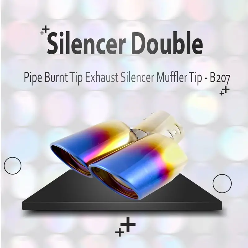 Silencer Double Pipe Burnt Tip Exhaust Silencer Muffler Tip - B207 1