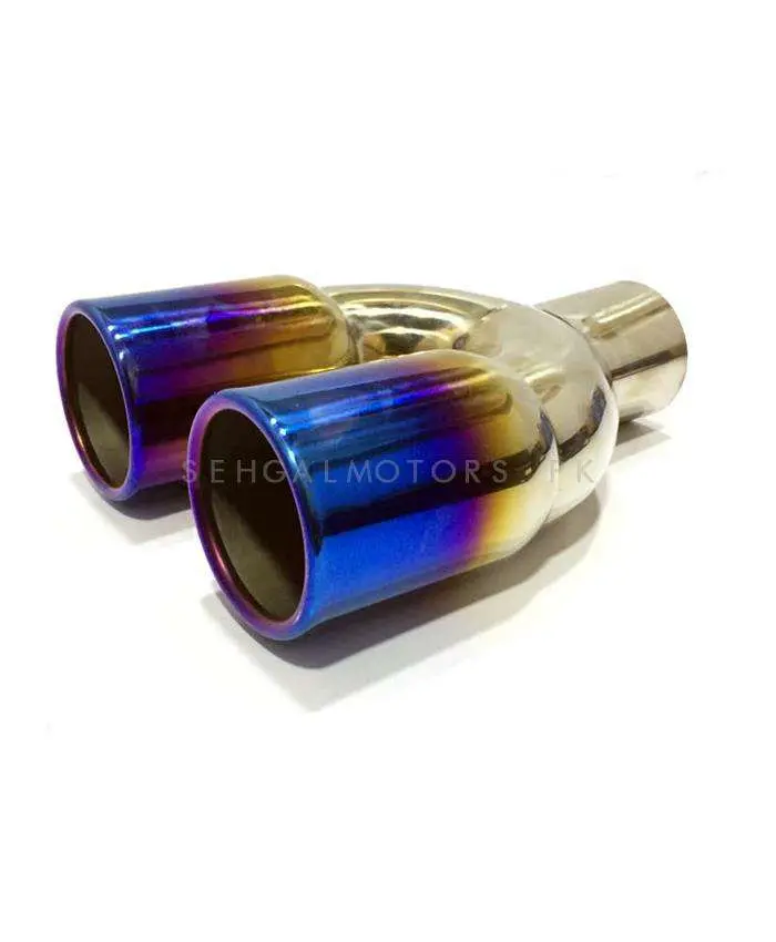 Silencer Double Pipe Burnt Tip Exhaust Silencer Muffler Tip For Jeep - Bs032 2