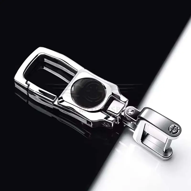 Silver Metal Square Hook Multi Ring Key Chain (Dm42) 1