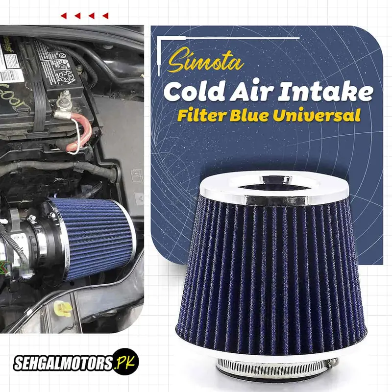 Simota Cold Air Intake Filter Blue - Universal - Universal Car Air Filter Vehicle Induction High Power Mesh 1