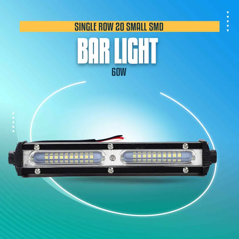 Single Row 20 Small Smd Bar Light 60W - 17.78 Cm 1