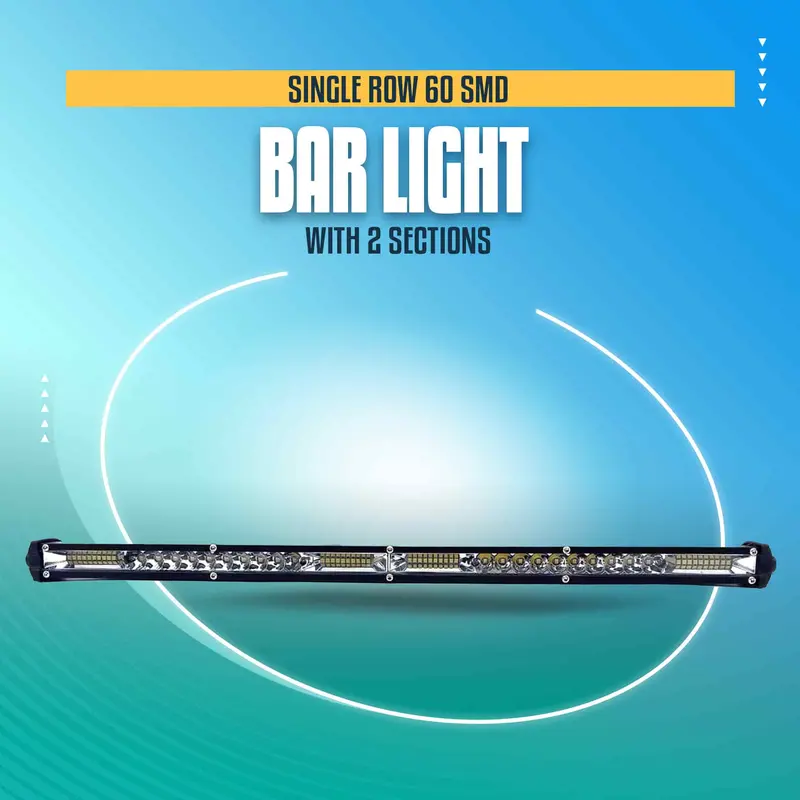 Single Row 60 Smd Bar Light With 2 Sections - 53.34 Cm 1