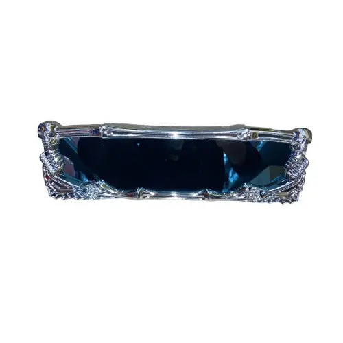 Skeleton Sculpture Border Rear View Blue Glass Mirror 270Mm - A703335 2