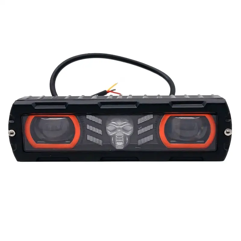 Skull Slim 2 Led Smd Projector Style Fog Light With Drl For Bikes 6016 2