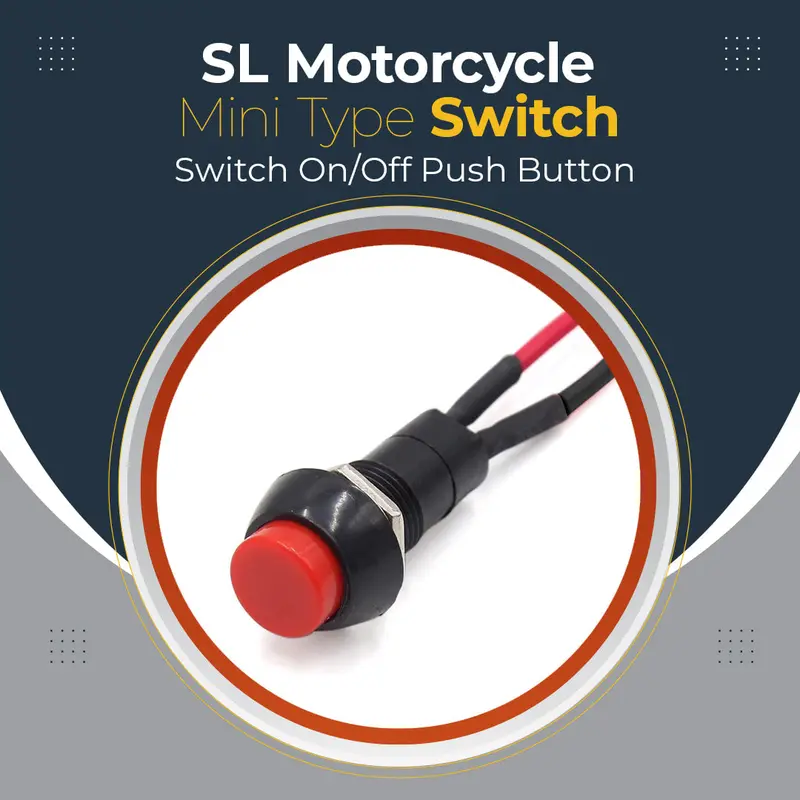 Sl Motorcycle Mini Type Switch On/Off Push Button Modified Switch Button Specification 1