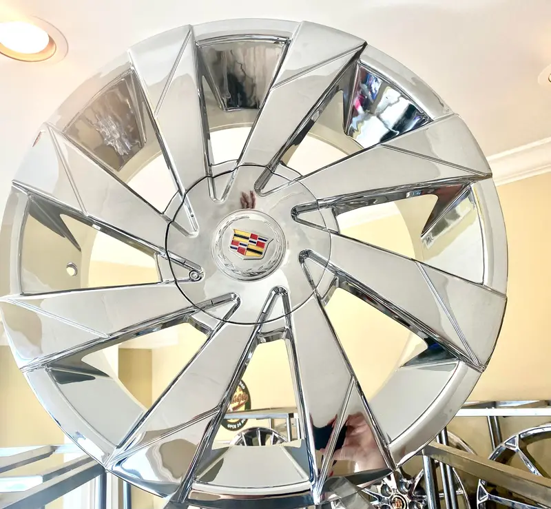Slide Chrome 20" X 8.5" Set Of 4 Wheels 5X115 Dts Deville Sts Eldorado 1