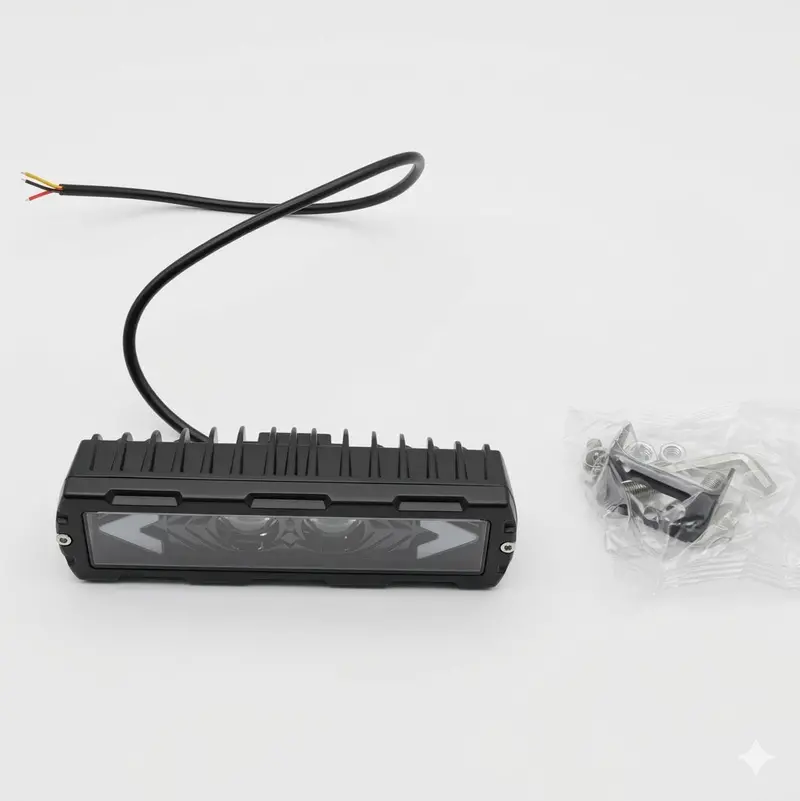 Slim 2 Led Smd Projector Style Fog Light With Drl For Bikes 6005 2