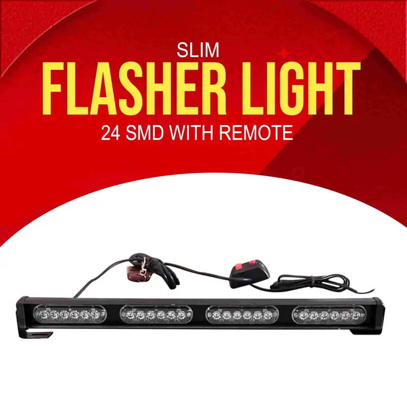 Slim Flasher Light 24 Smd With Remote 1