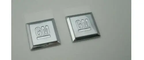 Small Gm Square Chrome Emblem Pair 1