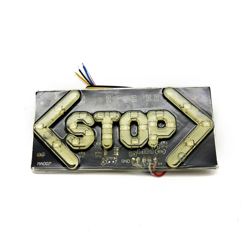 Small Stop Logo Indication Light For Motorcycle Bike - Multi A003272 2