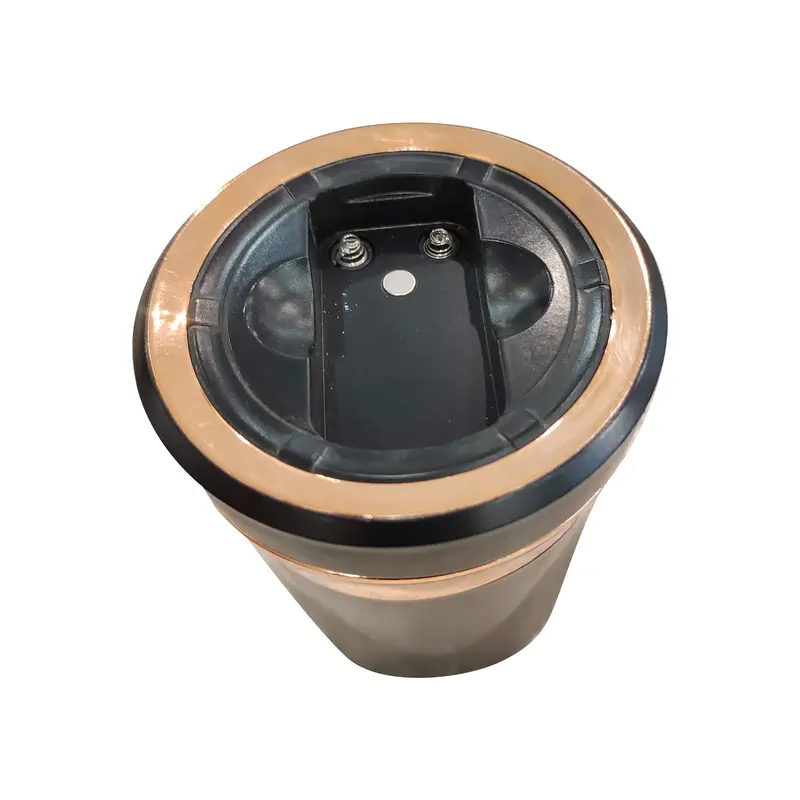 Solar Led Ashtray Black With Golden 2