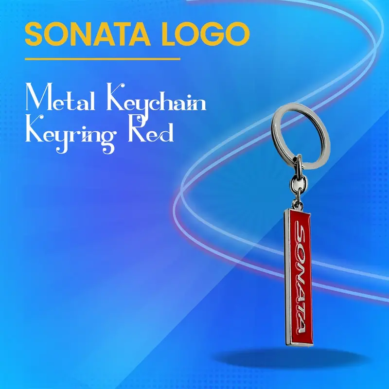 Sonata Metal Keychain Keyring - Red 1
