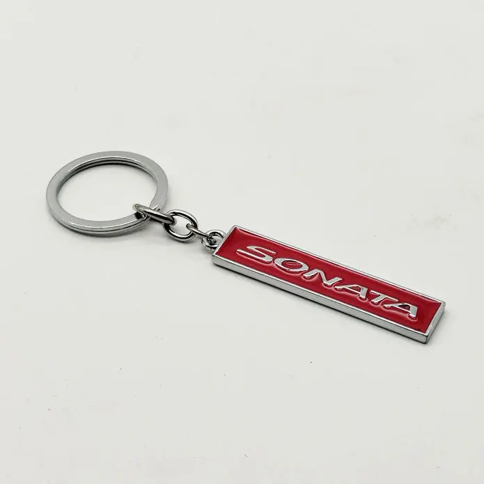 Sonata Metal Keychain Keyring - Red 2