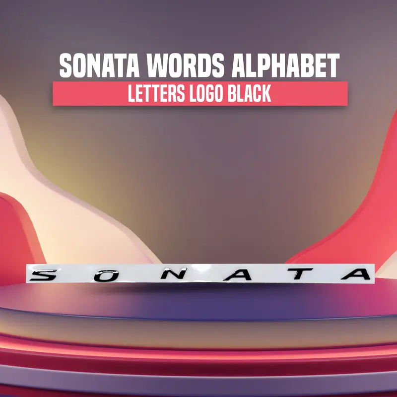Sonata Words Alphabet Letters Logo Black 1