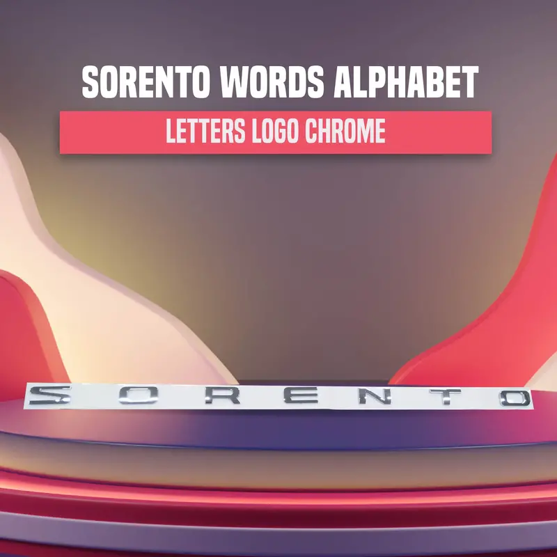 Sorento Metal Alphabet Letters Logo Chrome 1