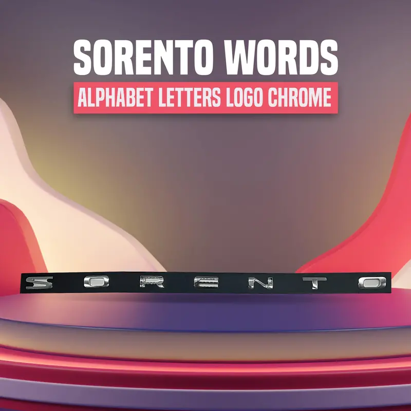 Sorento Words Alphabet Letters Logo Chrome 1