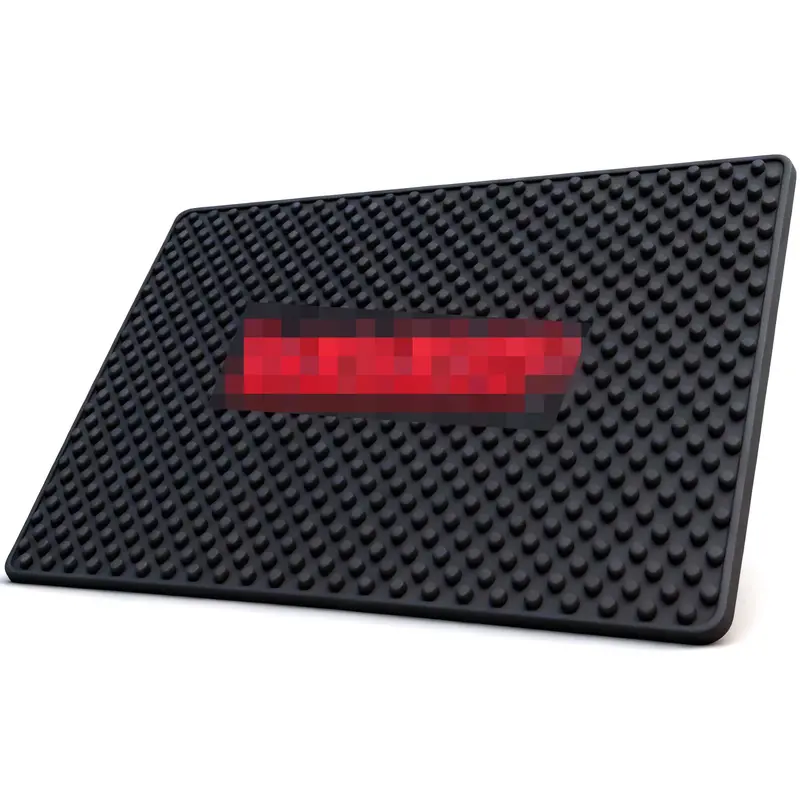 Spc Anti-Skid Nonslip Dashboard Mats Black With Red Logo 2