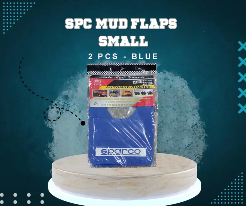 Spc Mud Flaps For Sedan And Hatchback Small 2 Pcs - Blue 1