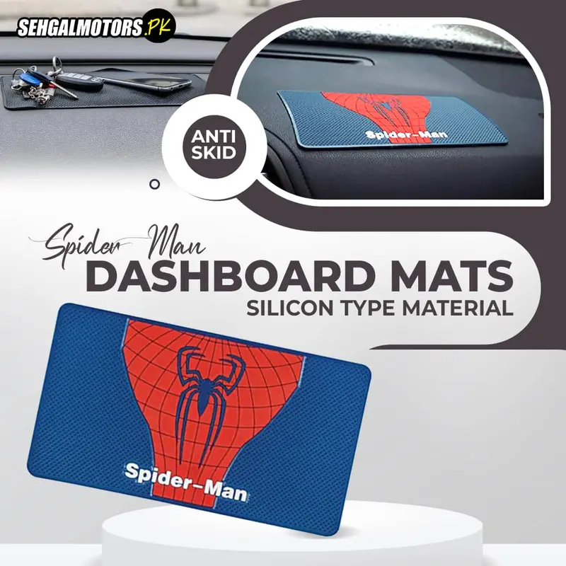 Spider Man Anti-Skid Nonslip Dashboard Mats - Silicon Type Material | Car Anti Slip Mat 1