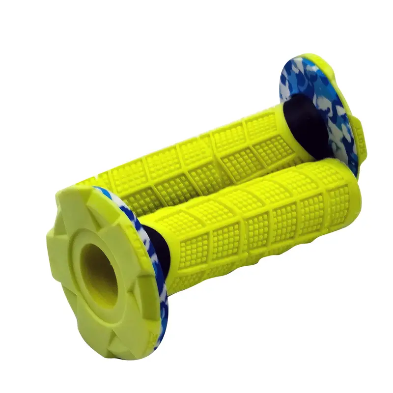 Spider Net Design Rubber Handle Grips For Motorcycle Bikes Pair 2