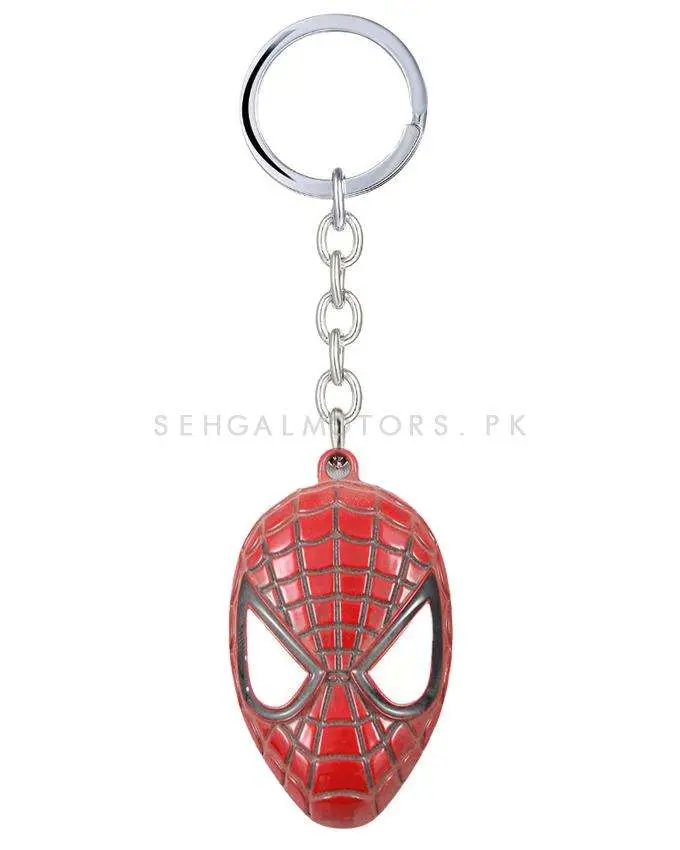 Spiderman Metal Keychain Keyring - Red 2