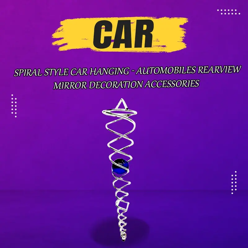 Spiral Style Car Hanging - Automobiles Rearview Mirror Decoration Accessories 1