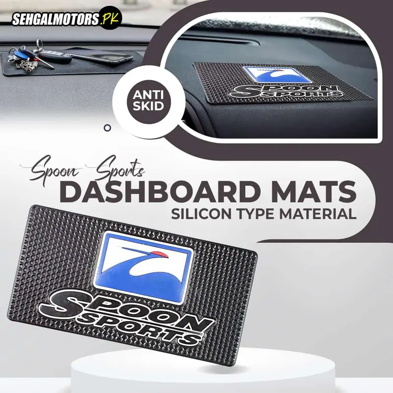 Spoon Sports Anti-Skid Nonslip Dashboard Mats - Silicon Type Material | Car Anti Slip Mat 1