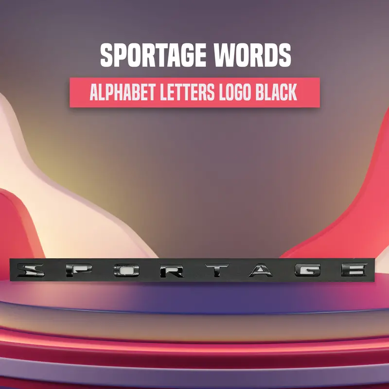 Sportage Words Alphabet Letters Logo Black 1