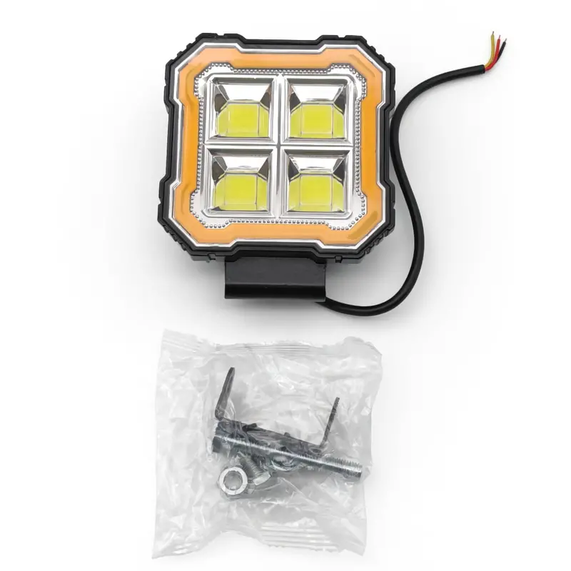 Square Led Smd Cree Fog Light With Drl For Bikes 4 Inches 8009 2