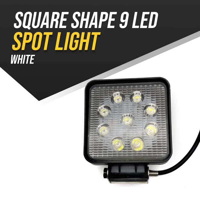 Square Shape 9 Led Spot Light White 1