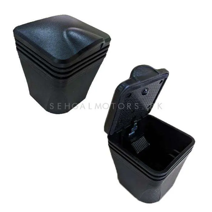 Square Shape Portable Car Ashtray For Smokers - Black 2