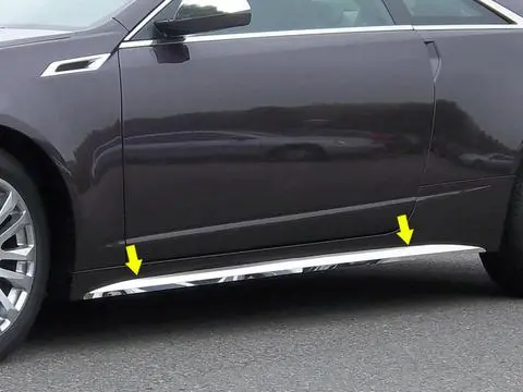 Stainless Rocker Panel Trim 4Pc Fits 2011-2014 Cadillac Cts Coupe Th50254 1
