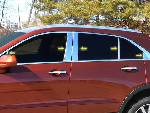 Stainless Steel Pillar Trim 10Pc Fits 2019-2020 Cadillac Xt4 Pp59213 1
