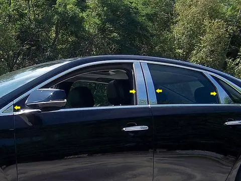 Stainless Steel Pillar Trim 8Pc Fits 2013-2019 Cadillac Xts Pp53247 1