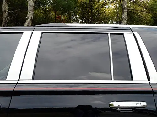 Stainless Steel Pillar Trim 8Pc Fits 2015-2020 Chevrolet Suburban Pp55198 1
