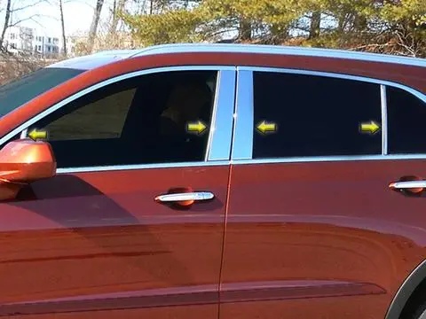 Stainless Steel Pillar Trim 8Pc Fits 2019-2020 Cadillac Xt4 Pp59212 1