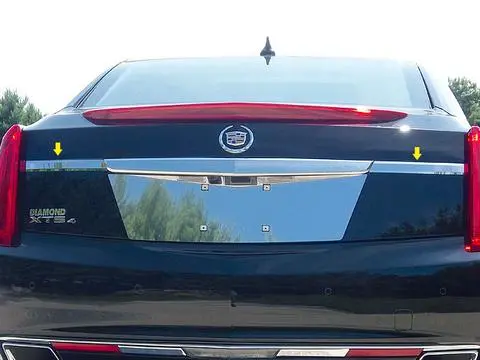 Stainless Steel Rear License Trim 2Pc Fits 2013-2017 Cadillac Xts Lb53245 1