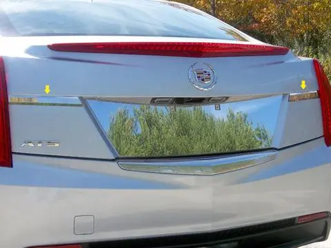Stainless Steel Rear License Trim 2Pc Fits 2013-2018 Cadillac Ats Lb53235 1