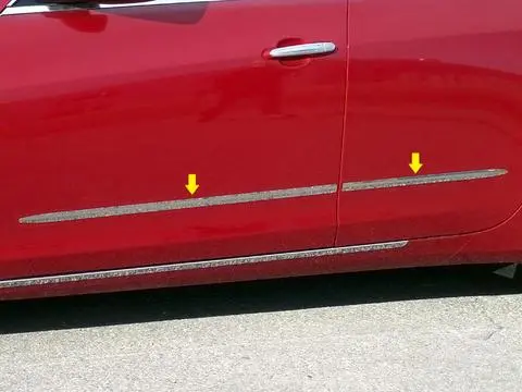 Stainless Steel Side Accent Trim 4Pc Fits 2014-2019 Cadillac Cts At54250 1